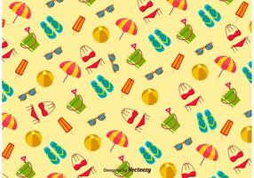 Beach Time Icons Pattern vector