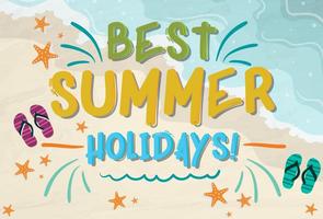 Best Summer Holidays Wallpaper vector