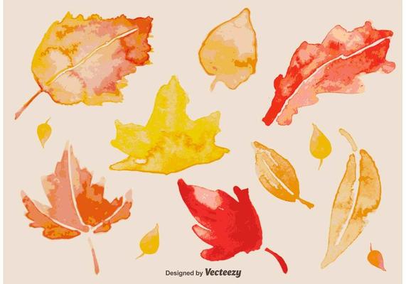 Watercolour Autumn Leaves