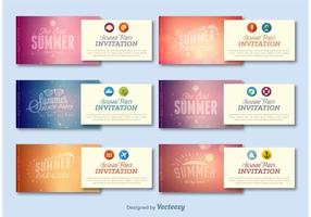 Summer Party Invitations vector