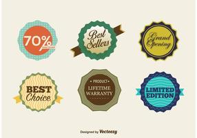 Best Seller Retro Badges vector