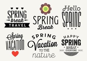 Typographic Spring Vector Labels