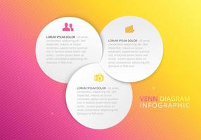 Libere el diagrama del diagrama de Venn del papel vector