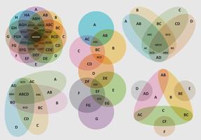 Irregular Venn Diagrams vector