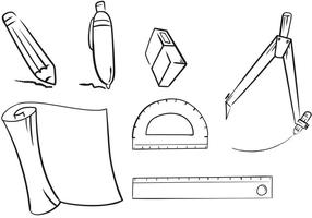 Herramientas planas de la arquitectura vector