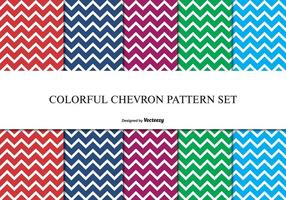 Colorful Chevron Pattern Set vector