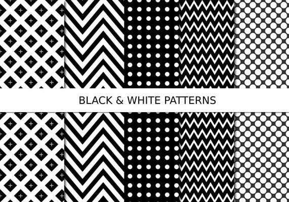 Black and White Pattern Set
