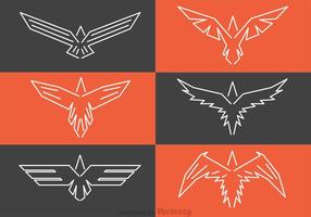 Symmetric Hawk Logos vector