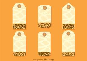Giraffe Print On Hanging Note Template vector