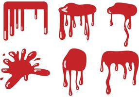 Blood Dripping Vector Set