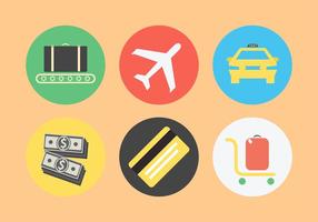 Airport Related Icon Set vector