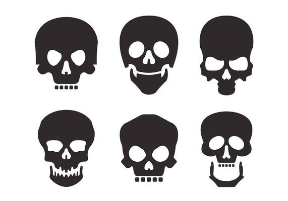 Skull Silhouette Vector Set