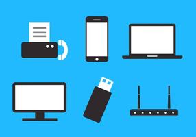 Set of Communication and Data Storage Devices in Vector