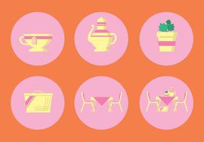 High Tea Vector Icon Set