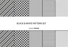 Conjunto de patrones en blanco y negro vector