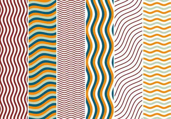 Zigzag Waves Background Vectors