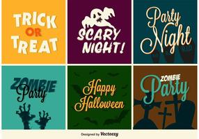 Halloween Party Stickers vector