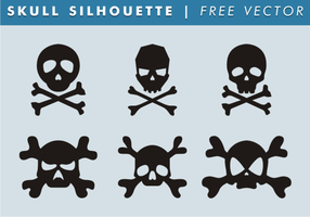 Skull & Bones silueta vector libre