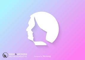 Free Man And Woman Silhouette Vector Concept