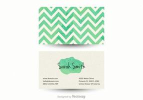 Free Chevron Business Card Vector Template