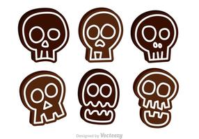 Funny Skull Vector Icons 