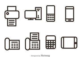 Office And Bussiness Outline Vector Icons