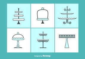 Cupcake Stand Vectors Set