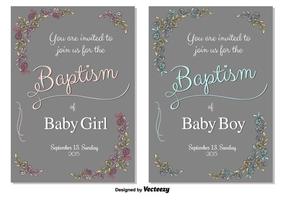 Baptism Vector Invitation