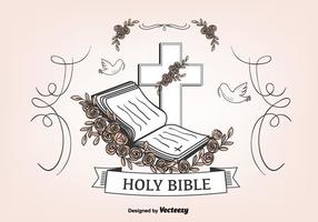 Open Bible Background vector