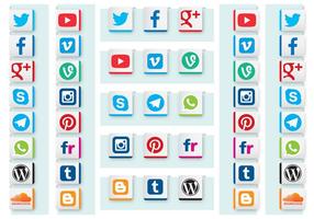 Social Media Ribbon Vectors