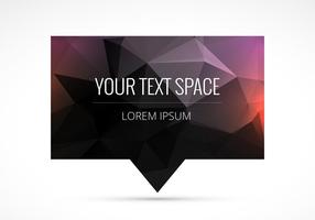 Dark Polygonal Chat Bubble Vector