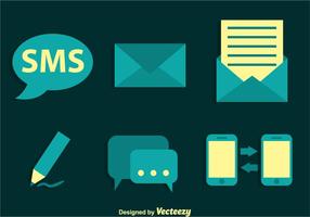 Iconos de vectores de SMS