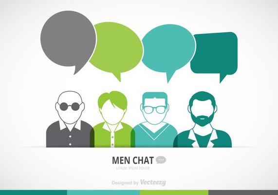 Men Chat Vector
