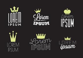 Typographic Vector Background with Crown Logo