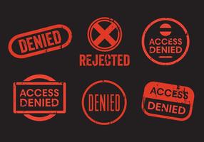 Denied Stamp Vector Set