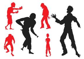 Vector Silhouette of Zombies