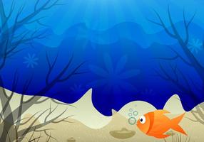 Underwater Scene Colorful Background vector