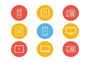 Outline Communication Icon Vectors