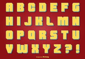 Retro Style Alphabet Set vector