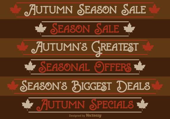 Autumn Season Sale Labels