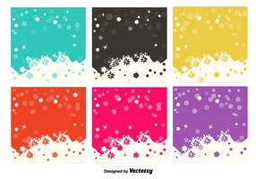 Snowflakes colourful backgrounds vector