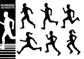 Running Silhouette Vectors