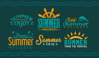 Summer Holidays Lettering vector