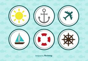 Nautical Rounded Iconset vector