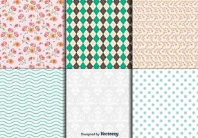 Vintage Floral and geometric textures vector