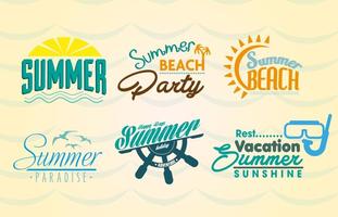 Summer Beach Labels vector