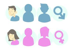 Gender Icon Set vector