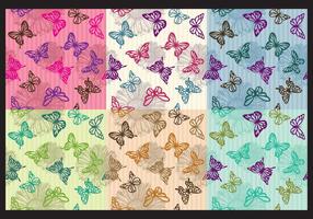 Vintage Butterfly Patterns vector