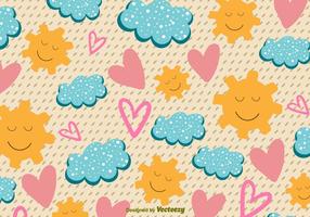 Hand-Drawn Cute Sunny Icons vector