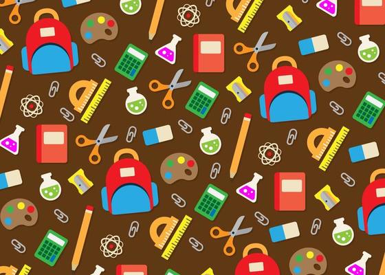 School utensils icons background
